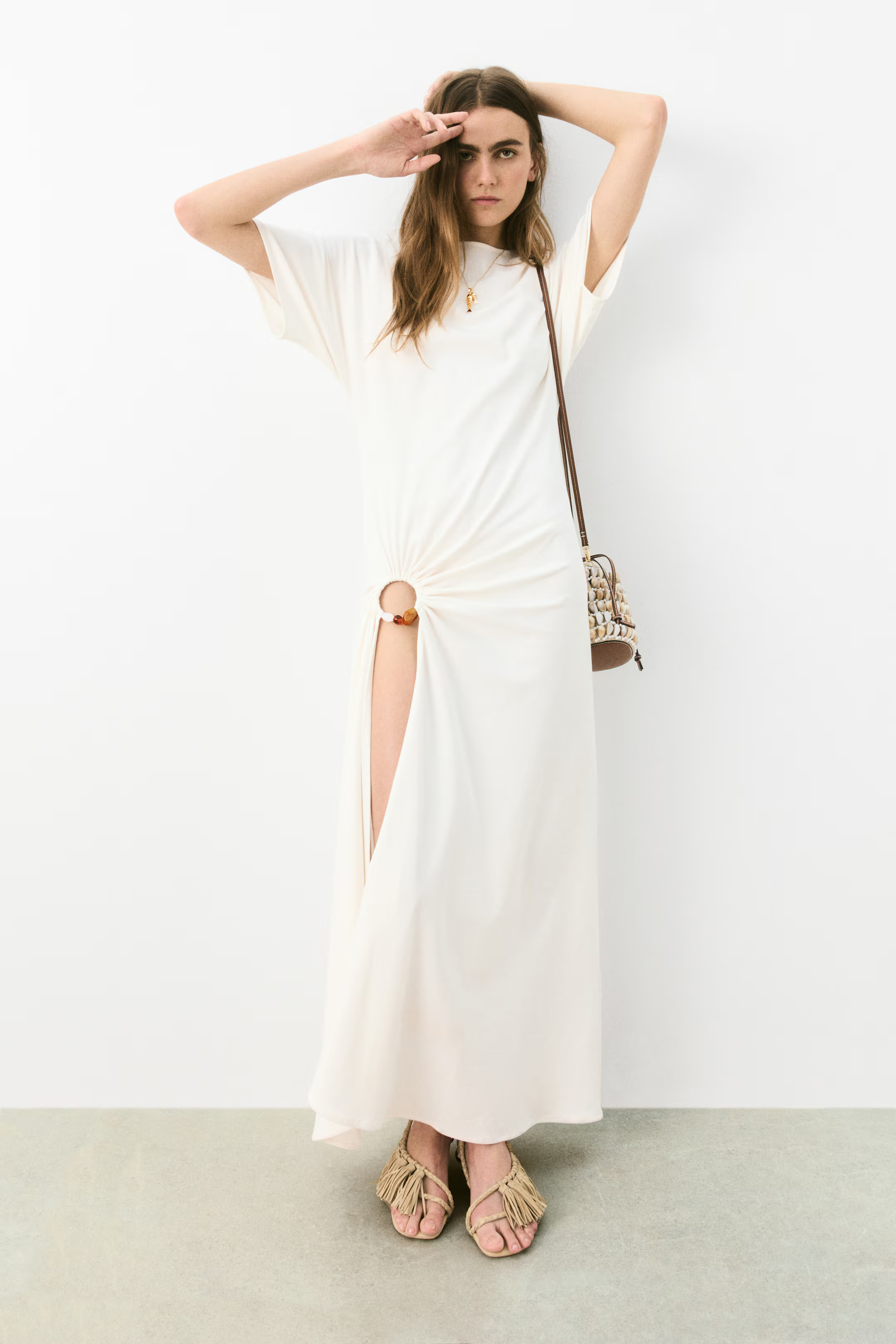 Draped slit-front dress | H&M (UK, MY, IN, SG, PH, TW, HK)