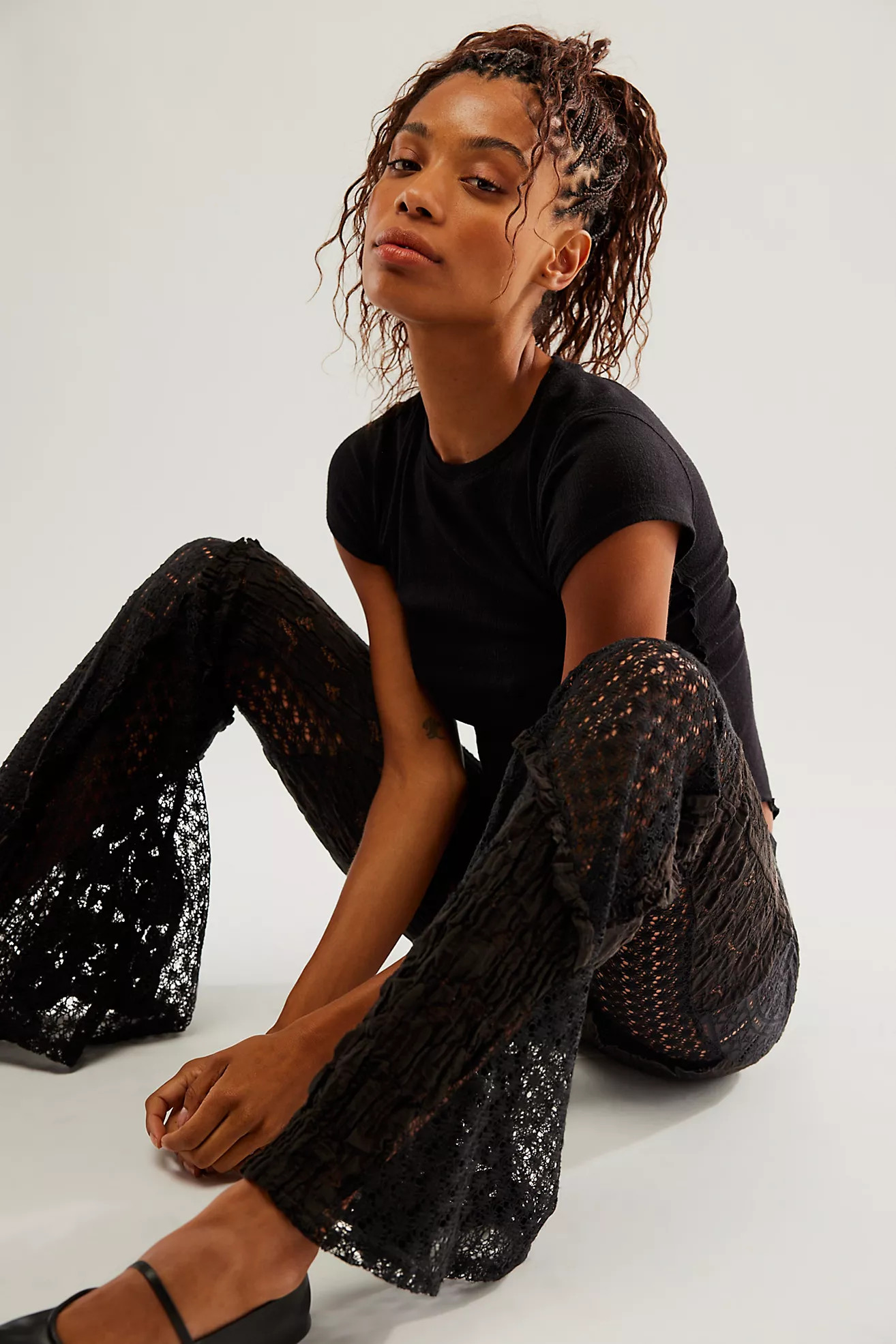 Soft Shock Patchwork Flare Pants | Free People (Global - UK&FR Excluded)