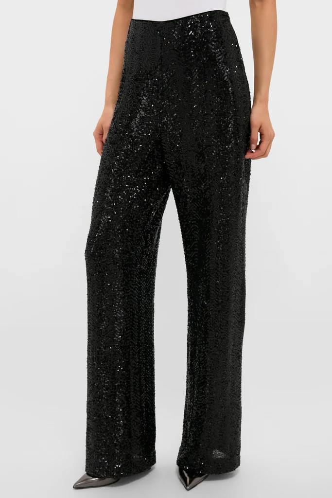 Black Sequin Tatum Pants | Tuckernuck (US)