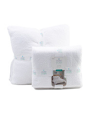 Floral Embroidered Quilt And Euro Pillows Collection | Marshalls