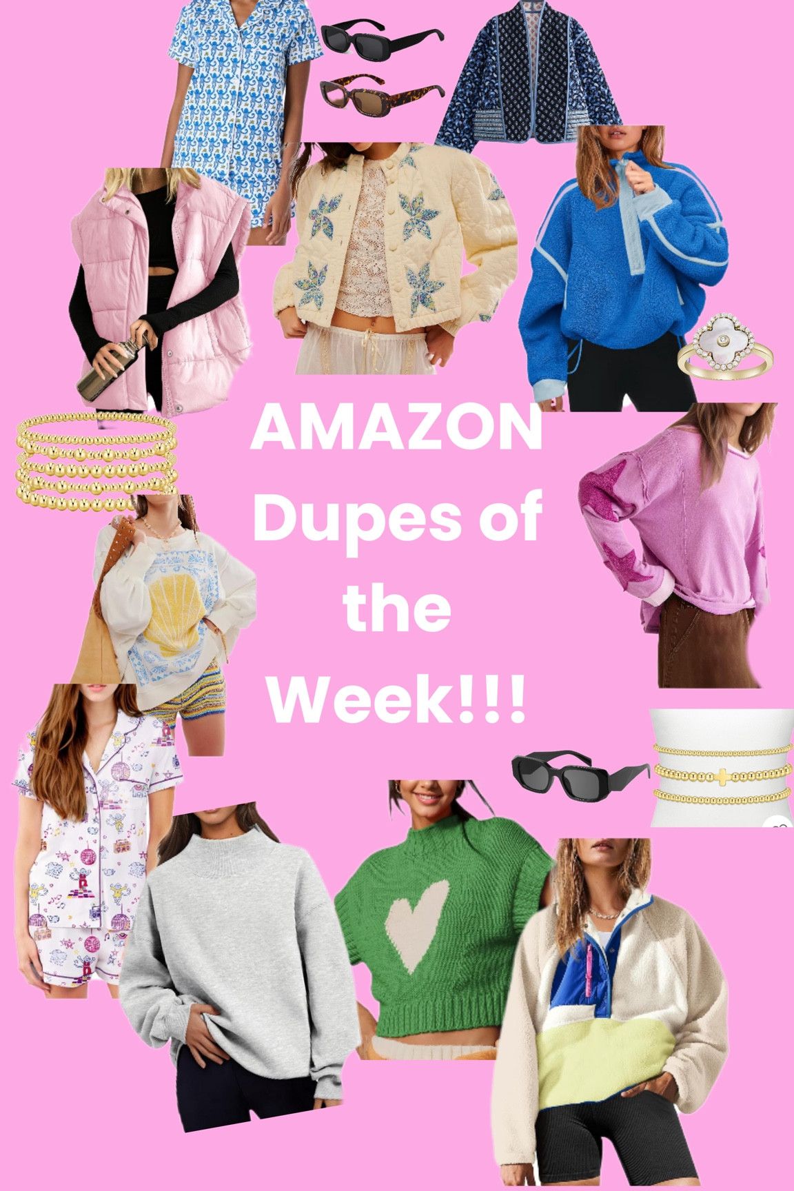It's that time of year when we just can't keep up with brands putting out new stuff that's sooooo expensive 🥲 SO here are some of my favo dupes! Free people dupes, anthropology dupes, roller rabbit dupes, enewton dupes, parada sunglasses dupe, Van Cleaf dupe, and parke mock neck sweatshirt dupe! 

#LTKFindsUnder100 #LTKStyleTip #LTKU