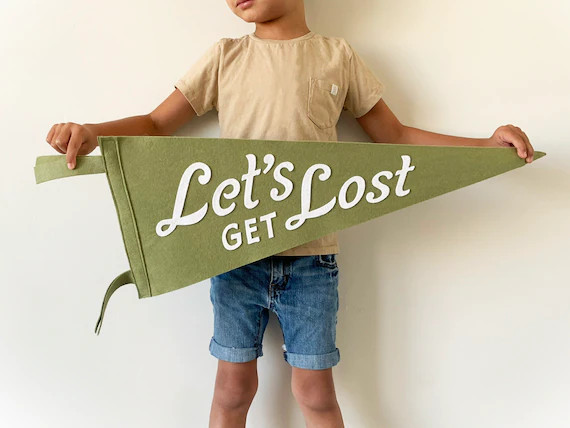 Wool Felt Pennant Flag  Let's Get Lost  Vintage Style | Etsy | Etsy (US)