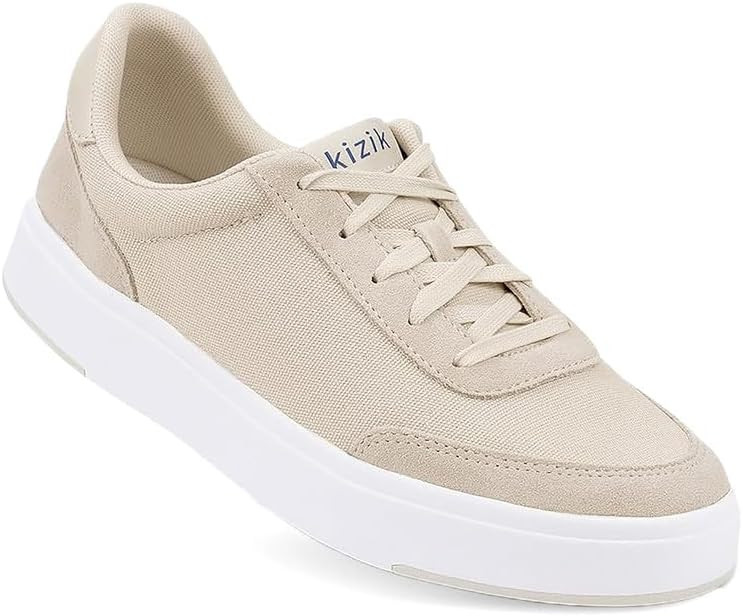 Kizik Shoes: Prague Comfortable Breathable Canvas and Suede Leather Slip On Sneakers, Convenient ... | Amazon (US)