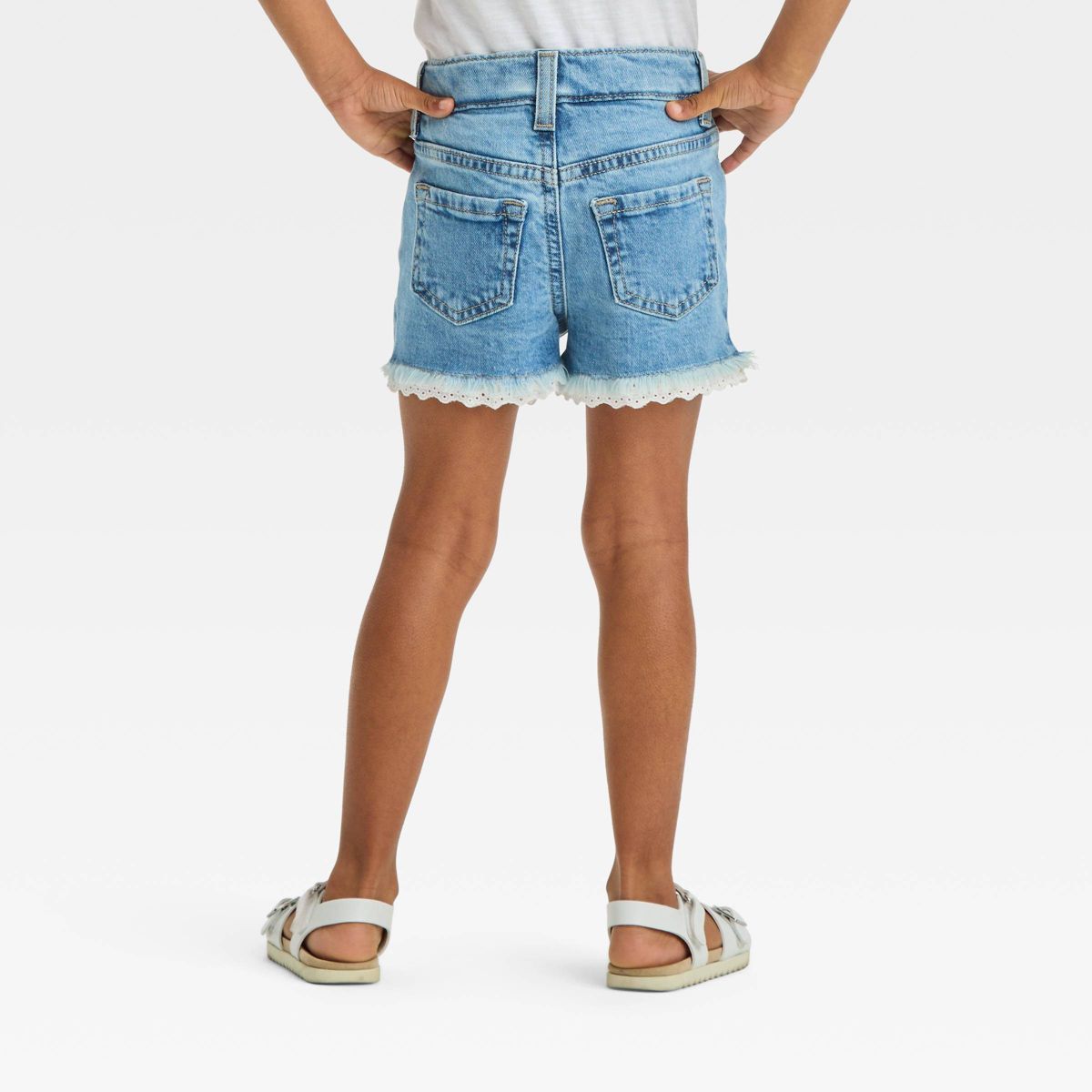 Toddler Girls' Lace Cut-Off Jean Shorts - Cat & Jack™ | Target