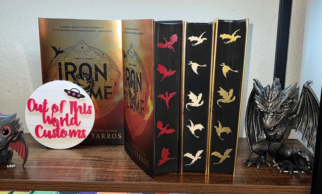 IRON FLAME Customized Dragon Sprayed Edge Service with provided book or sent in book (please read... | Etsy (US)