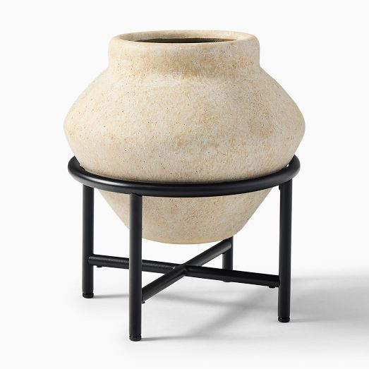 Venti Geo Planter w/ Stand | West Elm (US)