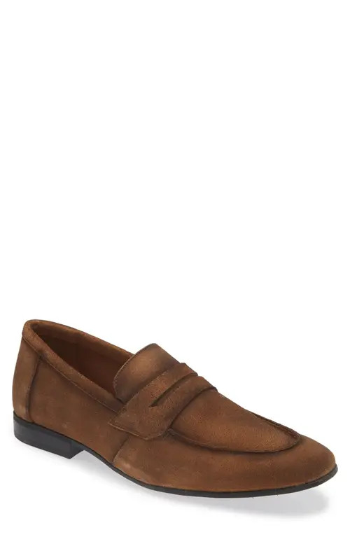 Nordstrom Knox Flexible Penny Loafer in Brown Bronze at Nordstrom, Size 11.5 | Nordstrom