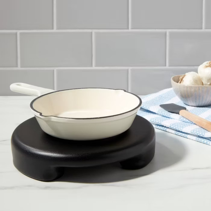 8" Acacia Modern Elevated Trivet Black - Threshold™ | Target