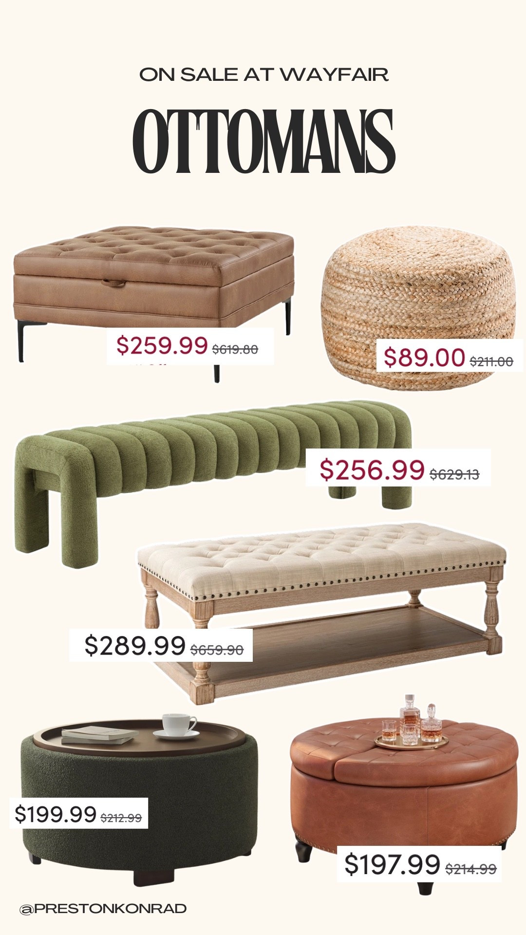 I rounded up my fave ottomans on sale at Wayfair right now 

#LTKSeasonal #LTKSaleAlert #LTKHome