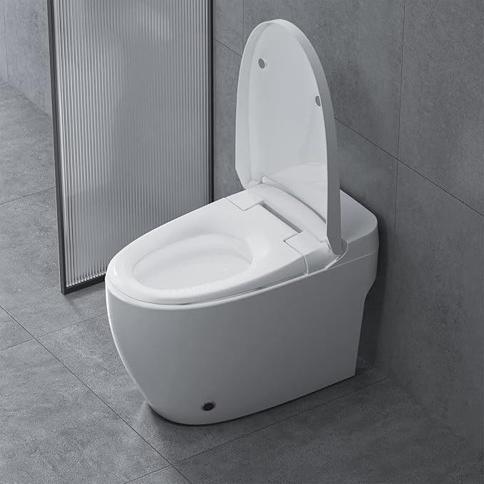 Smart Toilet | Intelligent Modern White Tankless Toilet | smart toilets for bathrooms | One Piece... | Amazon (US)