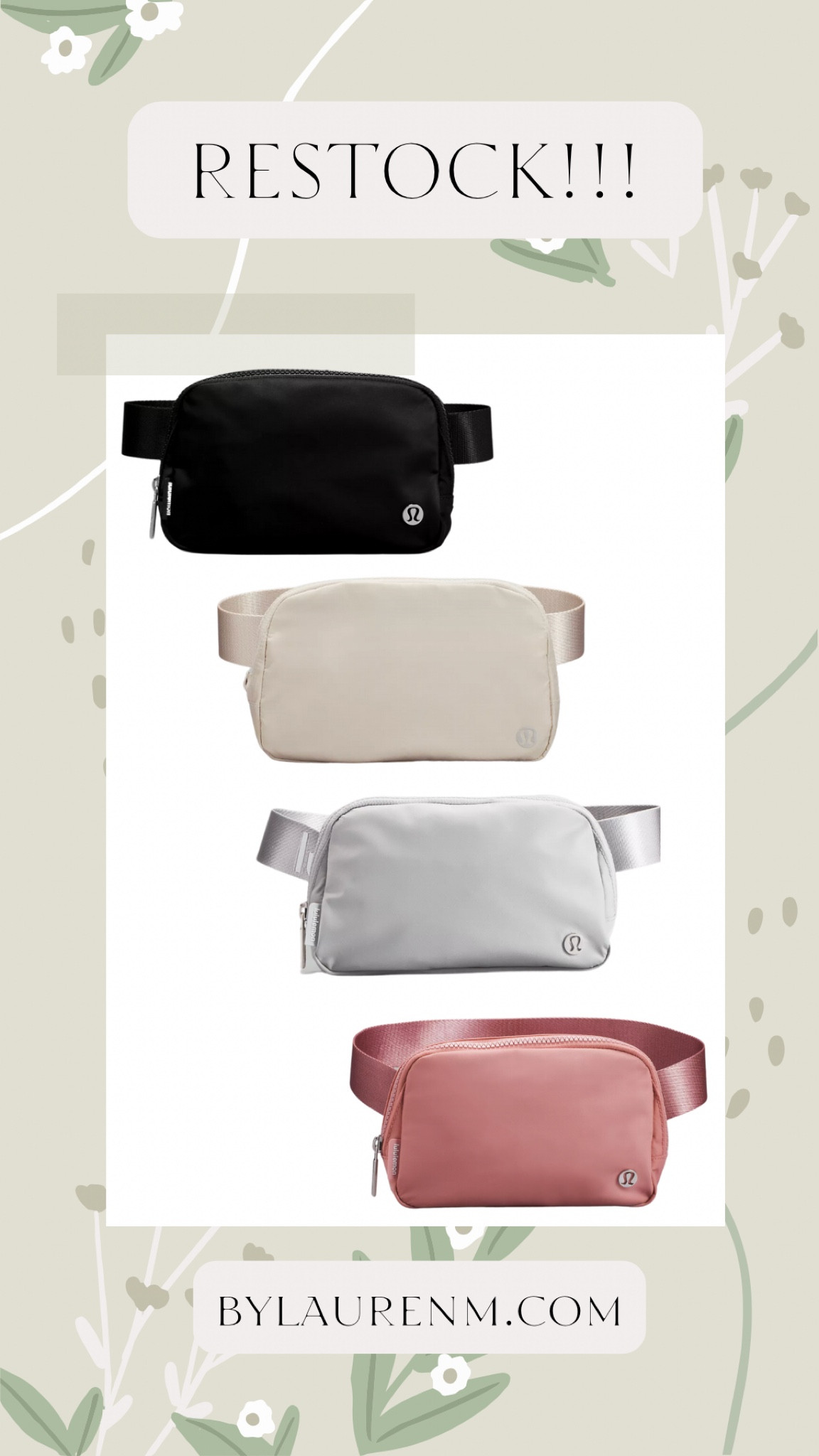 Lululemon belt bag restock!! @lululemon everywhere belt bag! Lululemon Fanny pack. 

#LTKfit #LTKunder50 #LTKunder100