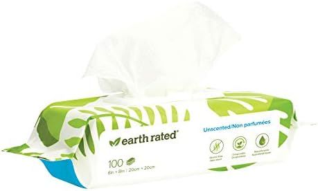 Earth Rated Dog Wipes, Plant-Based and Compostable Wipes for Dogs, USDA-Certified 99 Percent Biob... | Amazon (US)