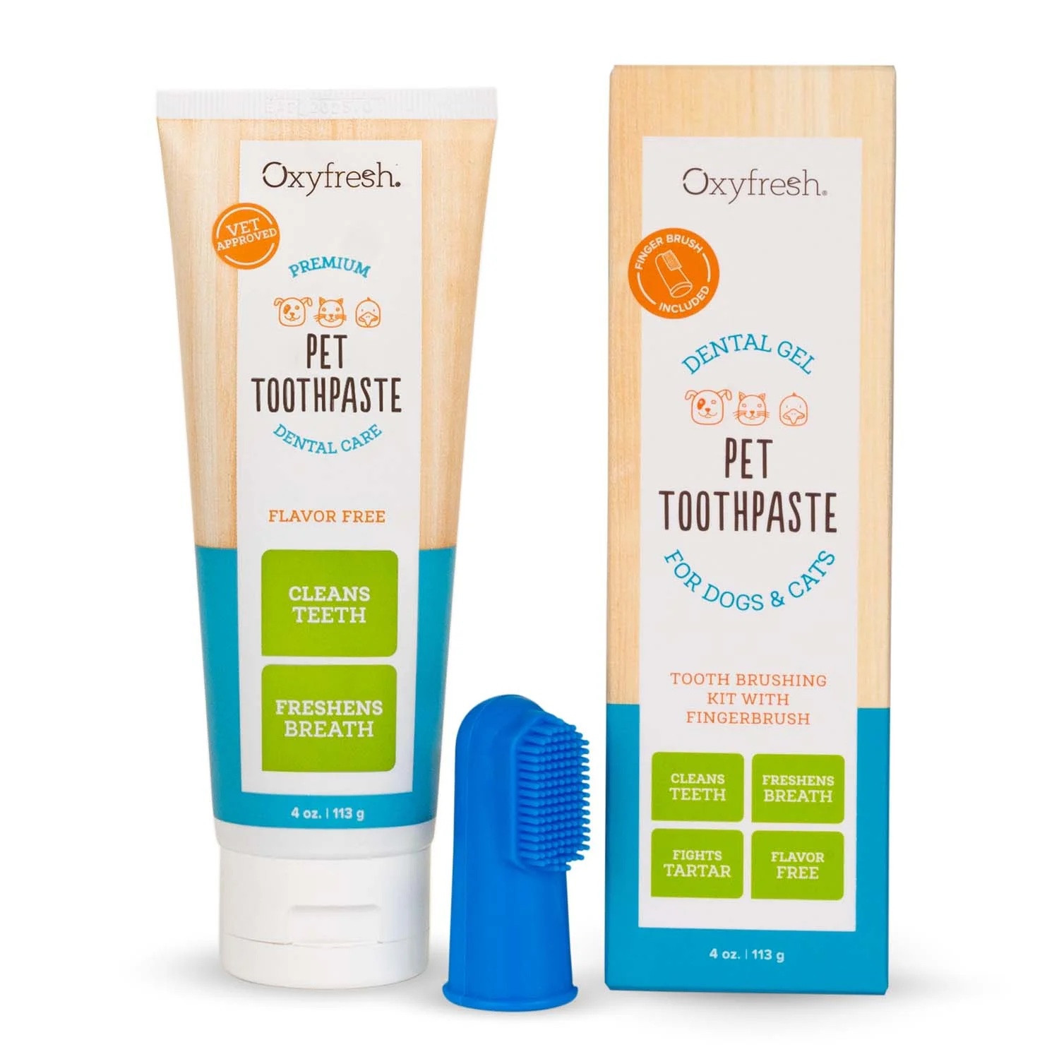 Oxyfresh Pet Plaque Fighting Toothpaste & Brush | Grove