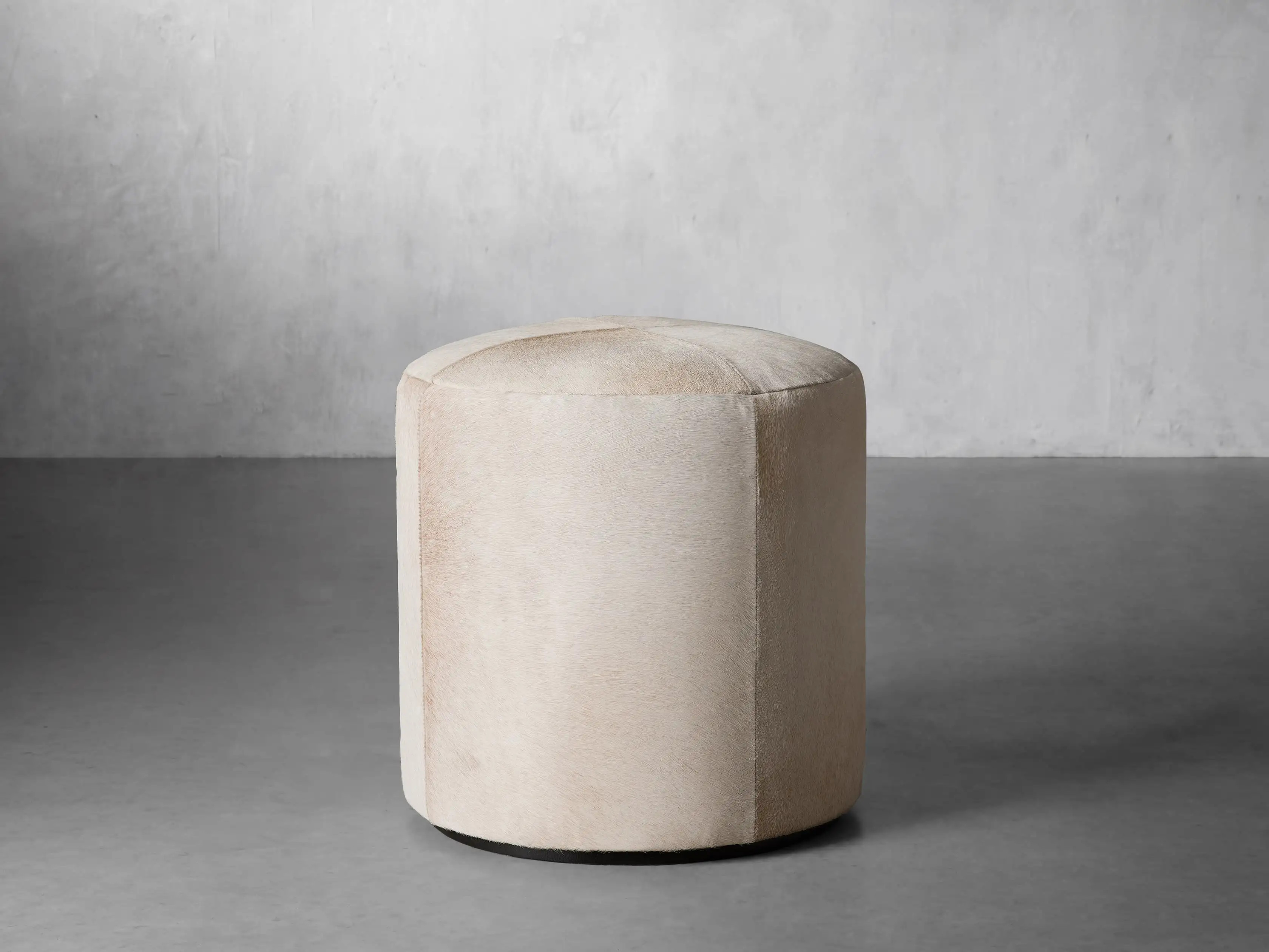 Hide Round Pouf | Arhaus