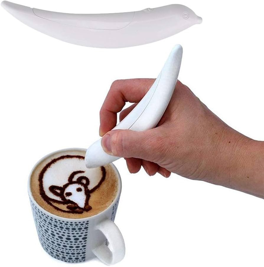 Latte Art Pen, White Spice Pen Electric Coffee Pen for Latte & Food DIY, Works with Cinnamon, Sal... | Amazon (US)