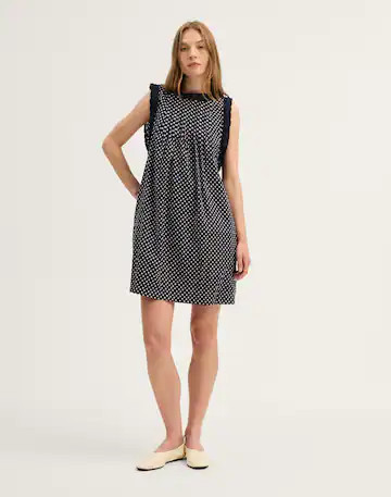 Crochet-Trim Boatneck Mini Dress | Madewell