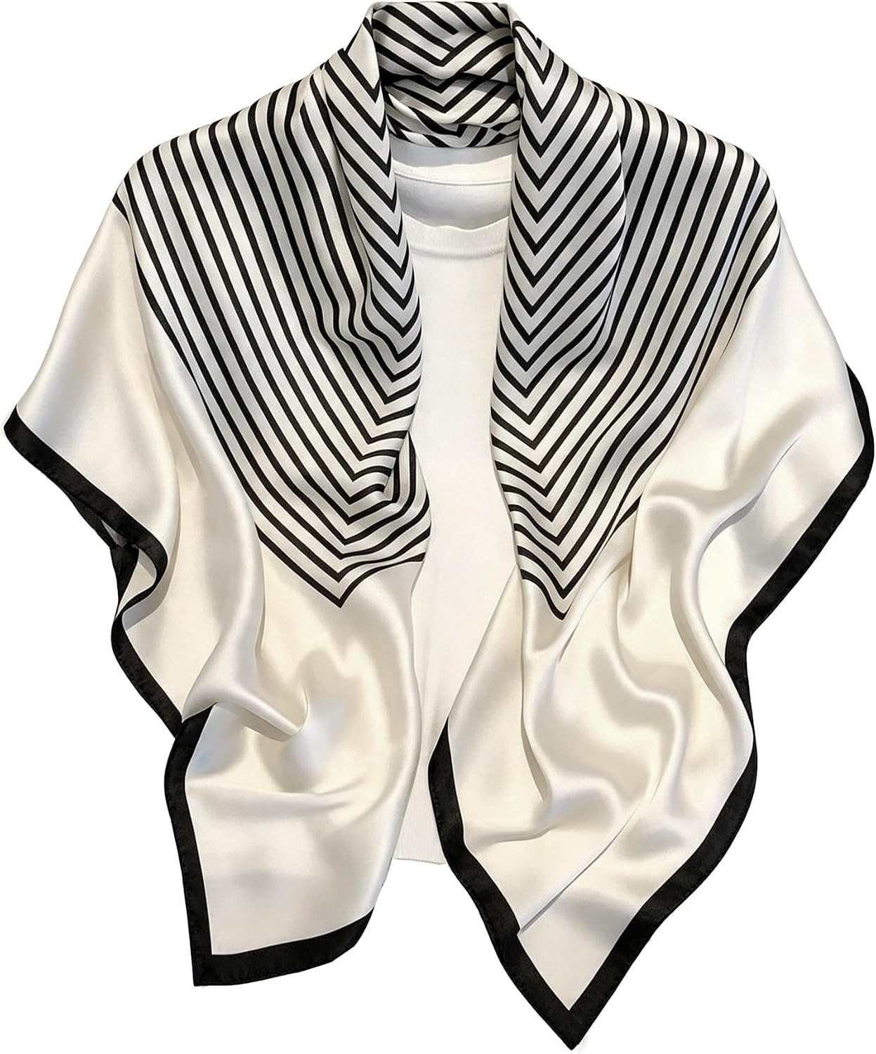 FairyCity Mulberry Silk Square Scarf for Women 35" Lightweight Hair Bandana | Amazon (US)