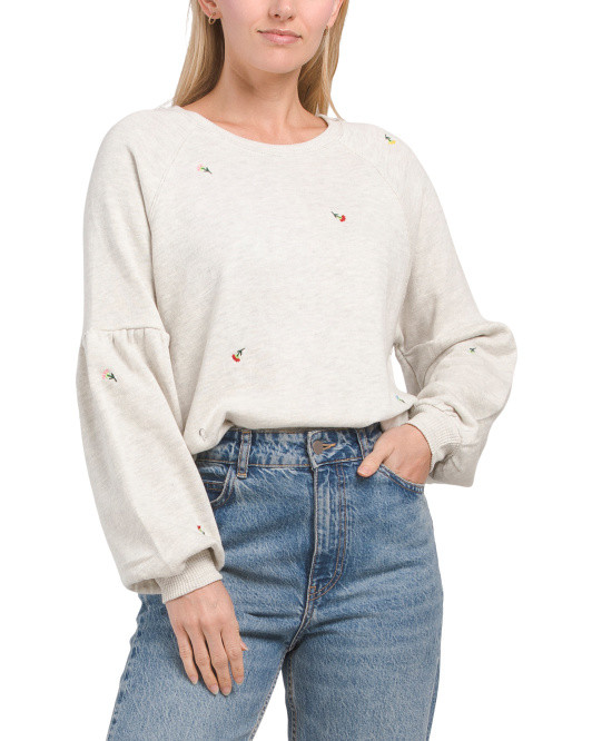 Embroidered Pull Over Sweatshirt | TJ Maxx