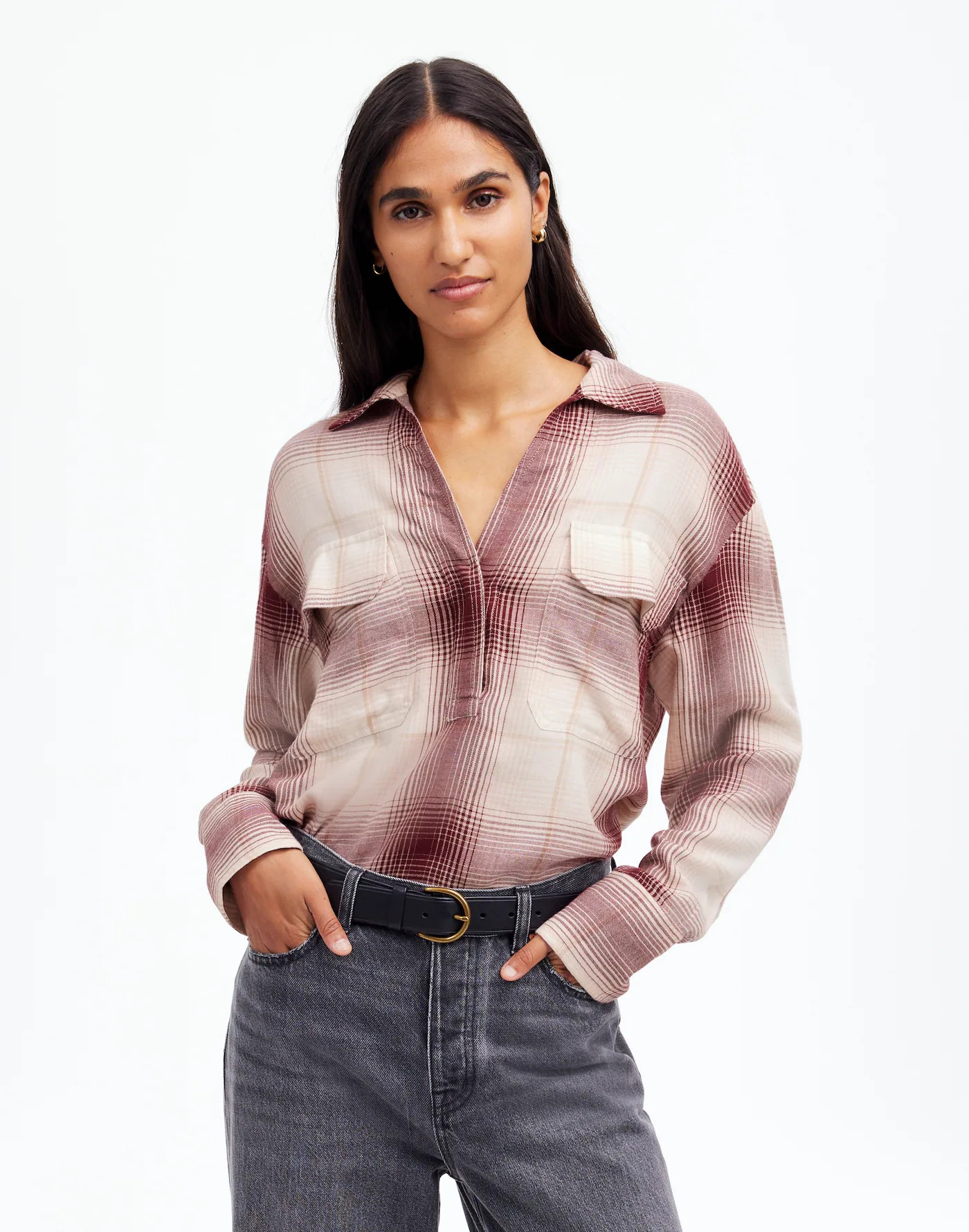 Popover Shirt in Plaid | Madewell | Madewell