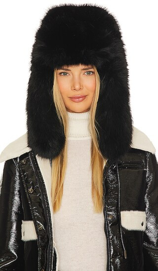 The Lauren Trapper Hat in Black | Revolve Clothing (Global)