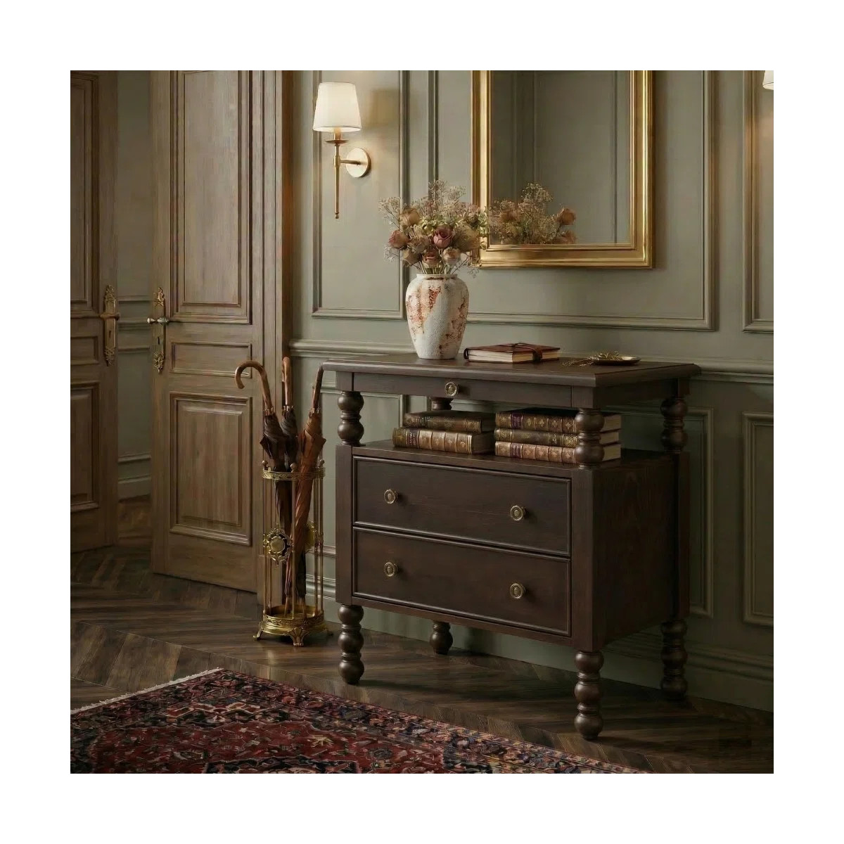 Aristidh Traditional 26"W 2-Drawer End Table with Charging Station and Pull-Out Shelf and Easy As... | Wayfair North America