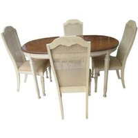 French Provincial Dining Set Solid Wood Table Cane Back Chairs Of 4 No Extra Leaf | Etsy (US)