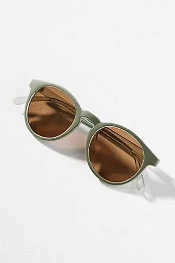 Eyeking Flat Top Translucent Aviator Sunglasses | Anthropologie (US)