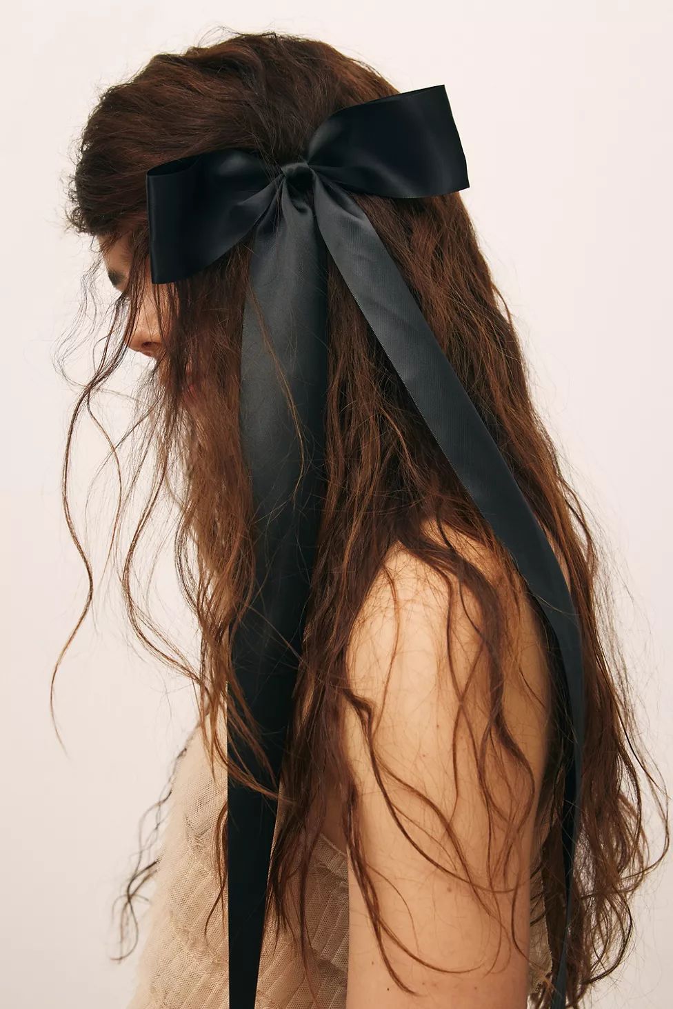 XL Satin Hair Bow Barrette | Urban Outfitters (US and RoW)