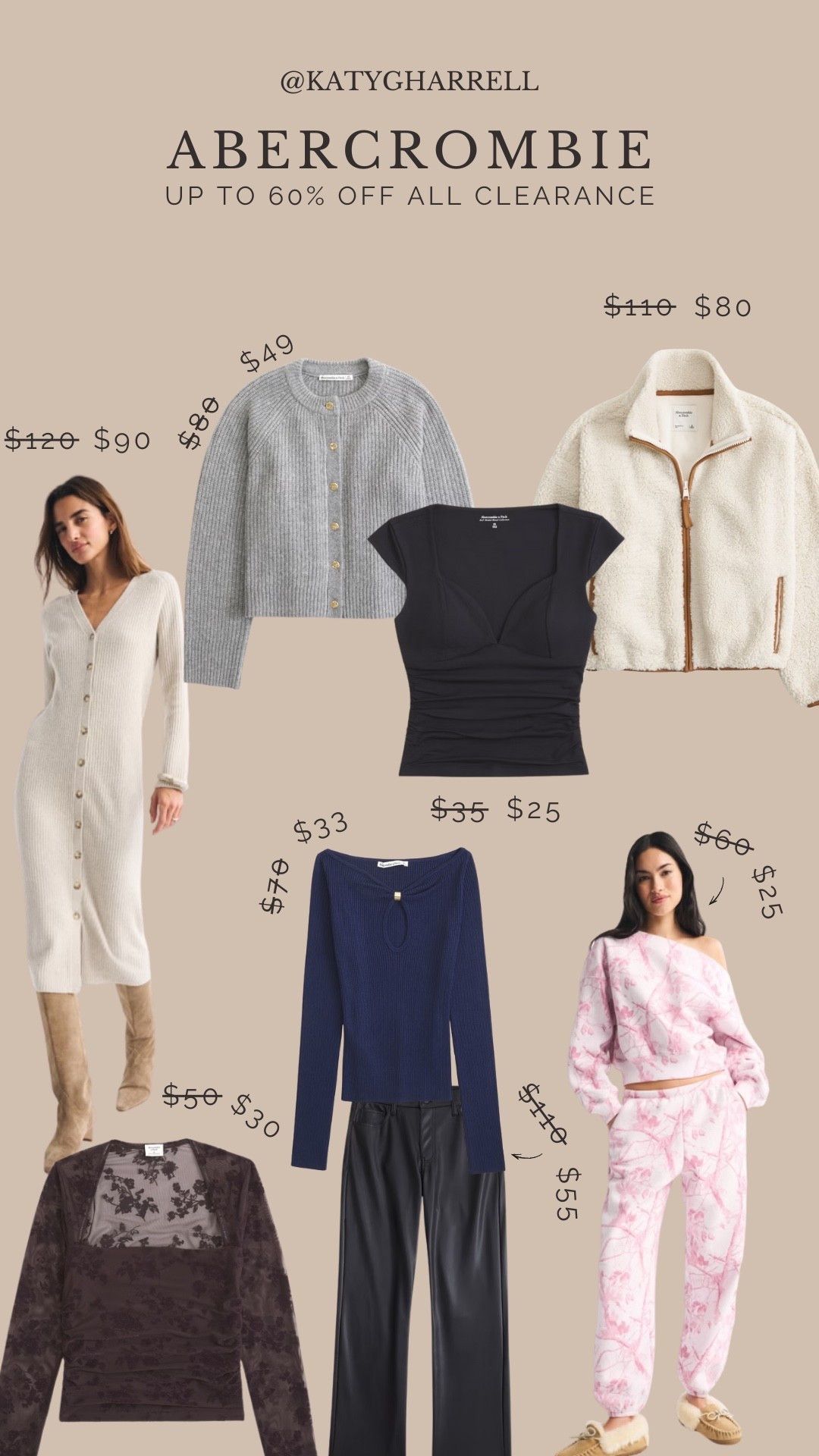 Abercrombie is up to 60% clearance styles ✨

Cozy set, Abercrombie sale, cozy set, faux leather pants, Sherpa jacket, date night outfits, Katy Harrell 

#LTKValentine #LTKSaleAlert