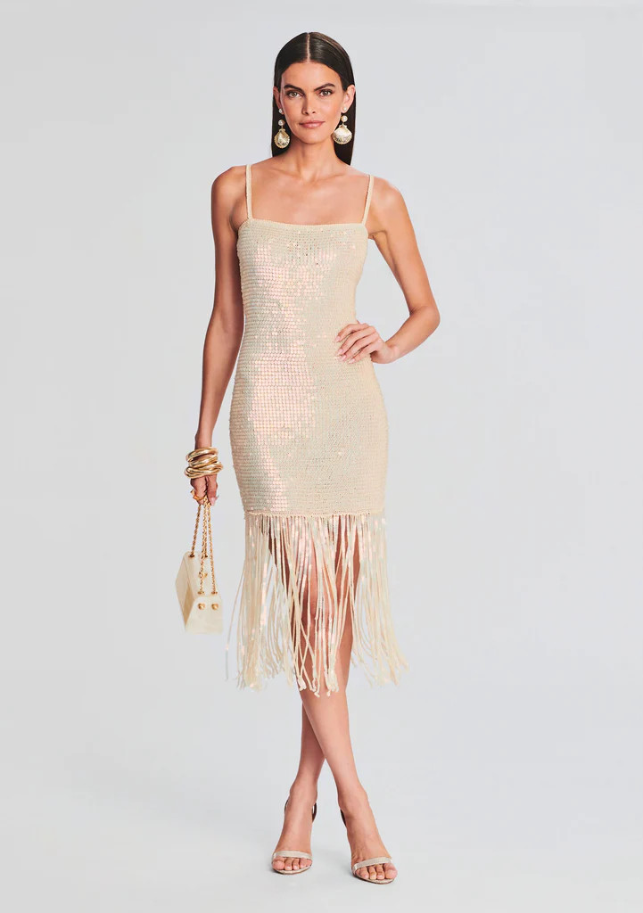 Nalu Sequin Fringe Crochet Dress | Retrofete