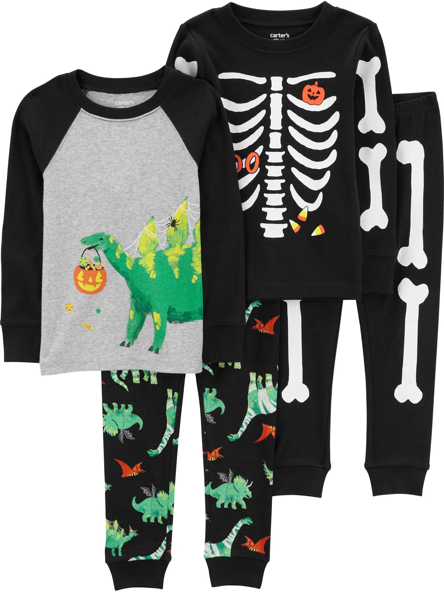 Carter's Child of Mine Toddler Halloween Pajamas, 2-Pack, 4-Piece, Sizes 12M-5T - Walmart.com | Walmart (US)