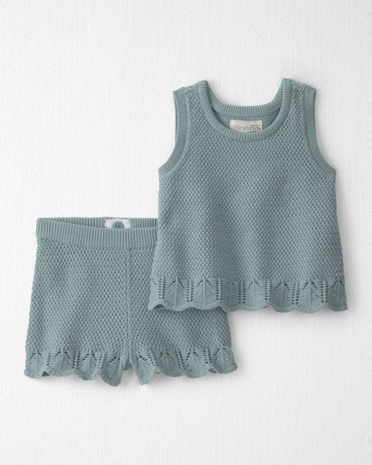 Baby Girl 2-Piece Organic Cotton Knit Top & Short Set | Carter's Inc