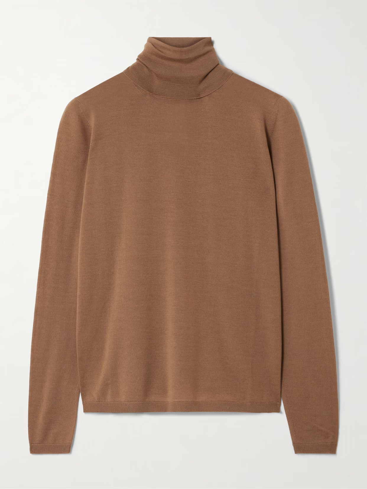 Max Mara - Saluto Wool Turtleneck Sweater - Brown | NET-A-PORTER (US)