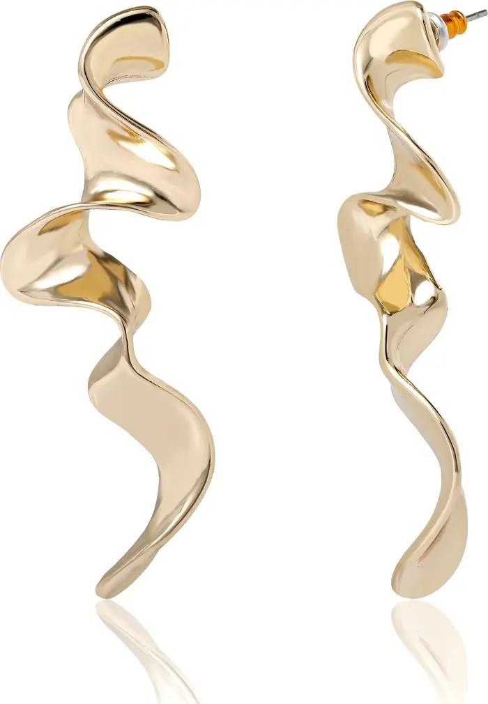 Gold-Tone Squiggle Earrings | Nordstrom