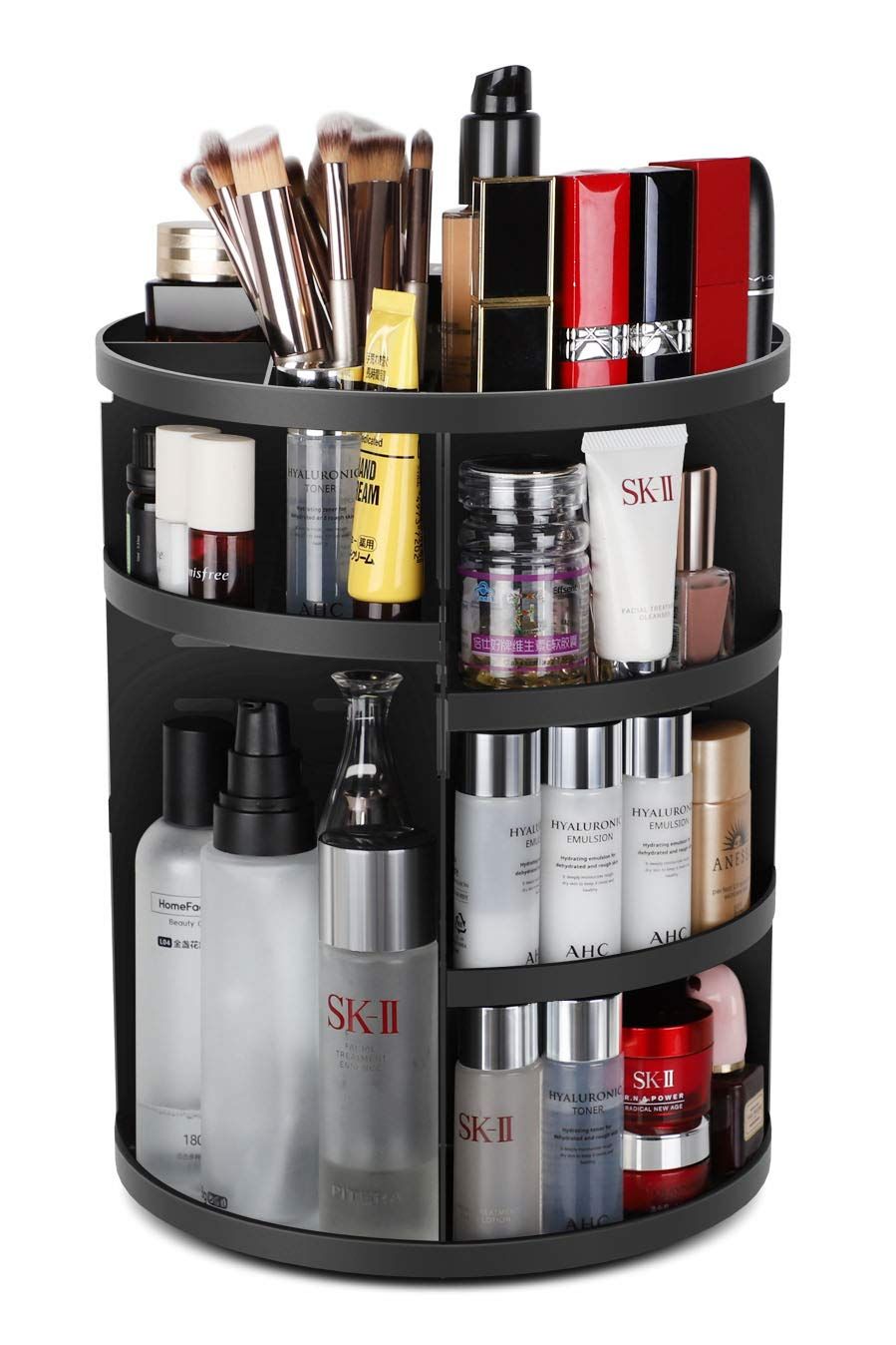Syntus 360 Rotating Makeup Organizer, DIY Adjustable Bathroom Makeup Carousel Spinning Holder Rac... | Amazon (US)