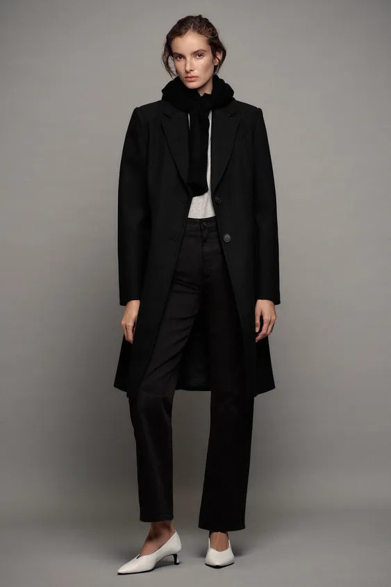 SOFT COAT WITH SHOULDER PADS | Zara US
