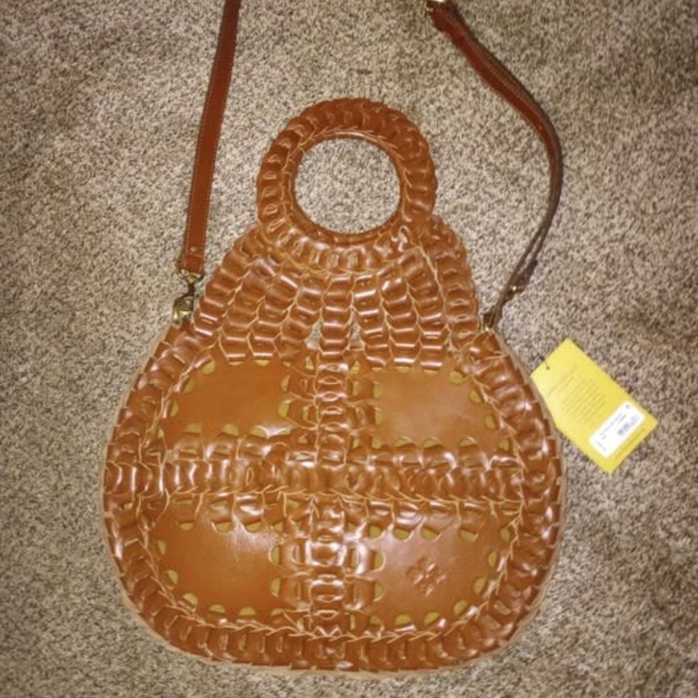 Patricia Nash Brown NWT Pisticci Leather Chain Link Florence Convertible Crossbo | Poshmark