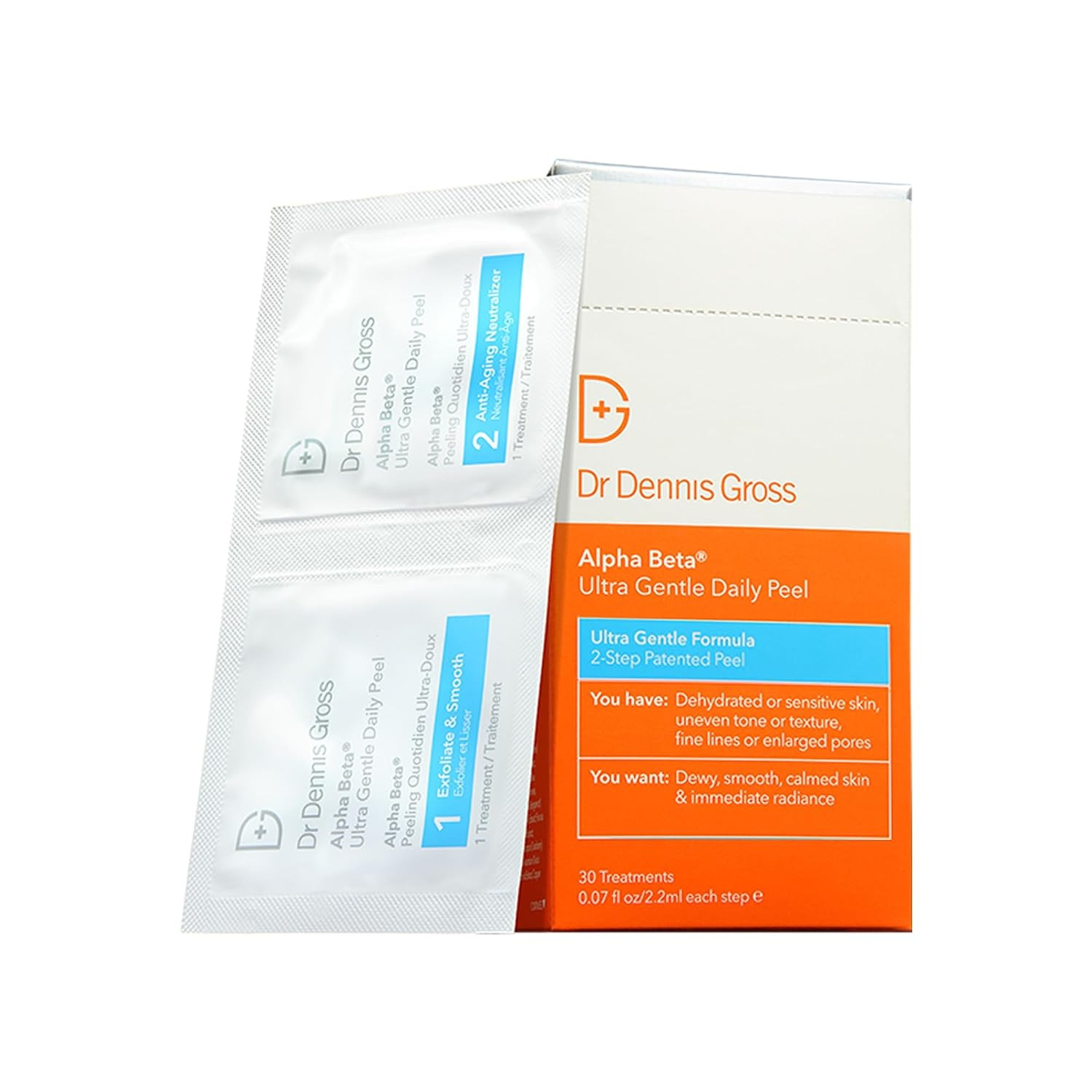 Dr Dennis Gross Alpha Beta Ultra Gentle Exfoliating Daily Peel - 30 Pack | Amazon (US)