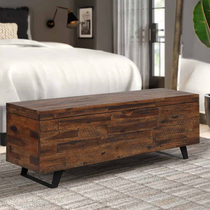 Coburn Wood Flip Top Storage Bench | Wayfair North America