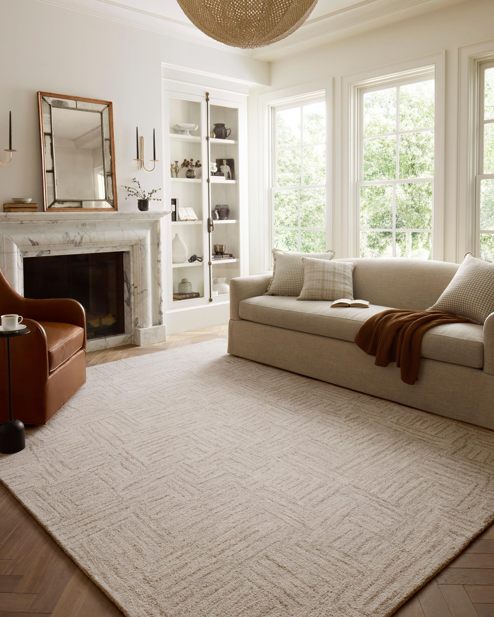 Loloi Chris Loves Julia x Polly Smoke/Sand 3'-6" x 5'-6" Accent Rug | Amazon (US)