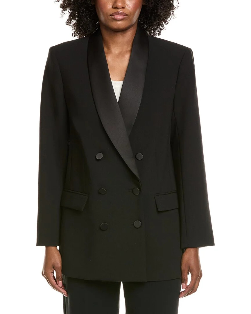 L'AGENCE Jayda Relaxed Double-Breasted Blazer | Shop Simon