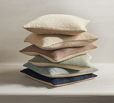 Faye Linen Textured Pillows | Pottery Barn (US)
