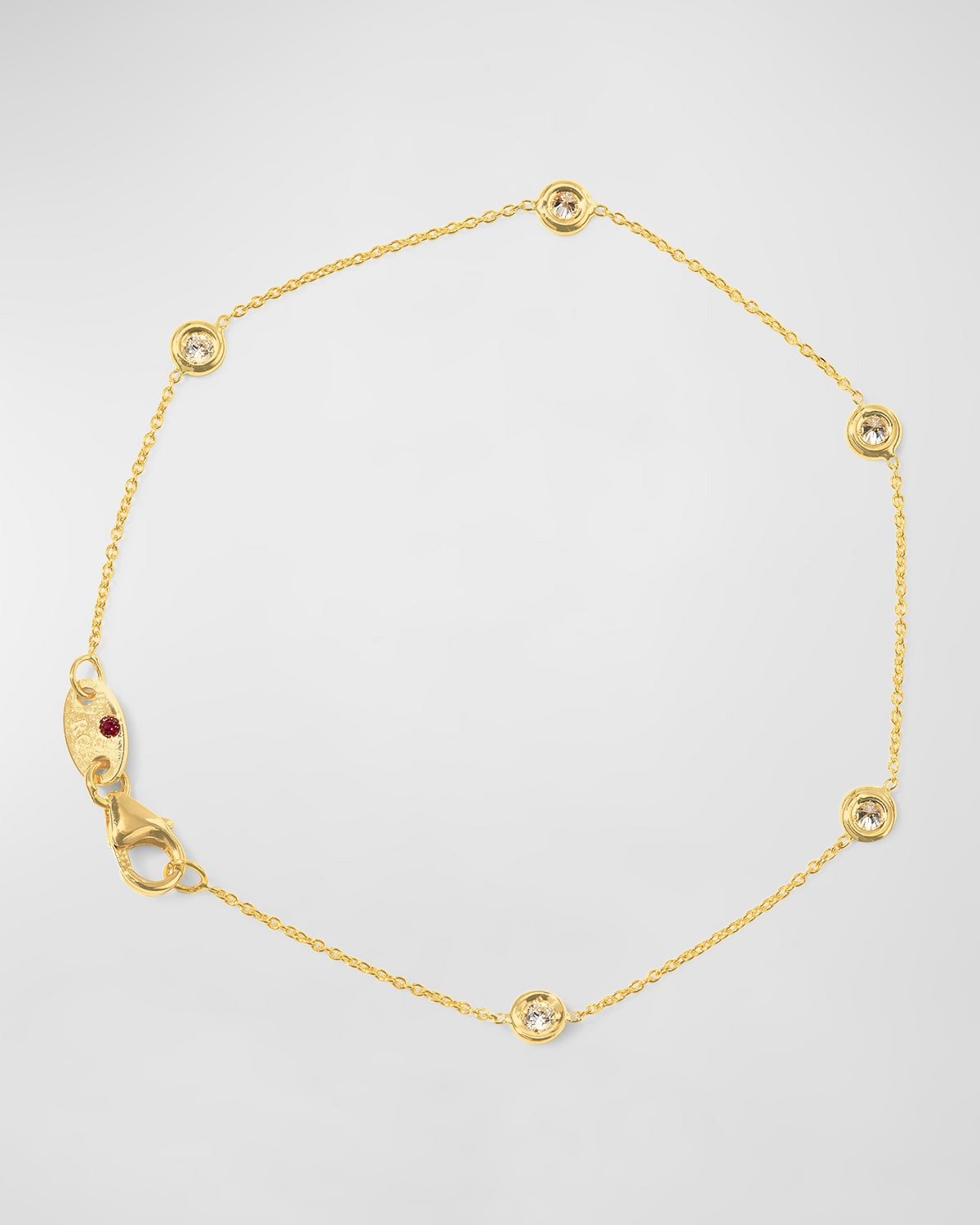 18k Gold 5-Diamond Station Bracelet | Neiman Marcus