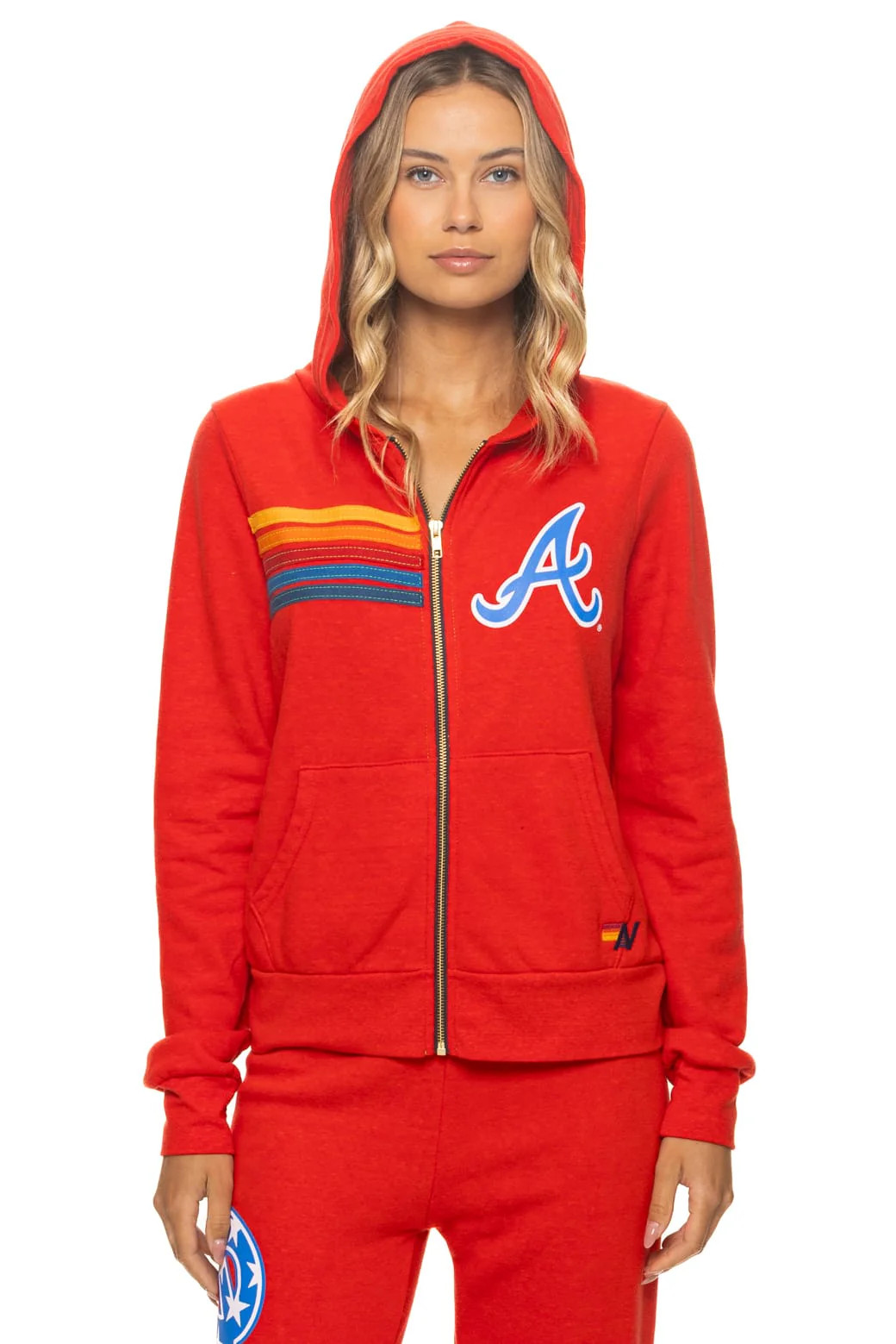 ATLANTA BRAVES 2026 ZIP HOODIE - RED | Aviator Nation