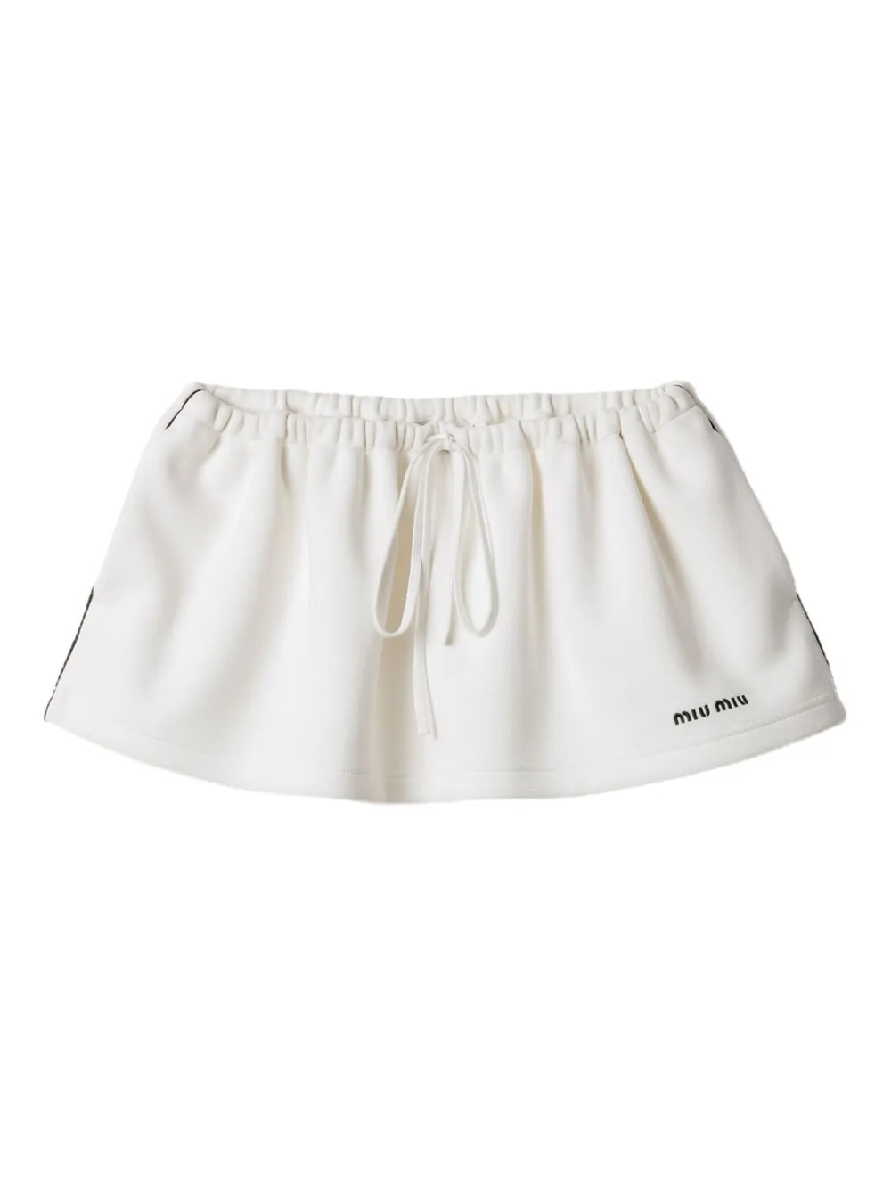 Miu Miu cotton-jersey Mini Skirt | White | FARFETCH | Farfetch Global