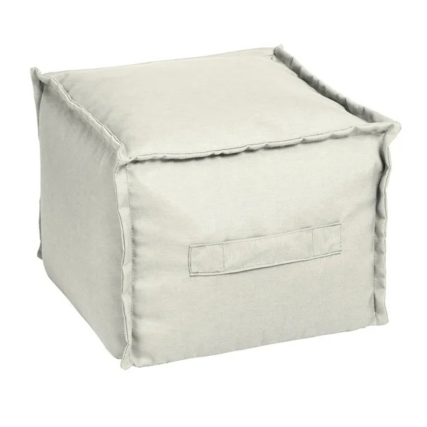Better Homes & Gardens Beige 18 in.L x 18 in.W x 14 in.H Outdoor Pouf - Walmart.com | Walmart (US)
