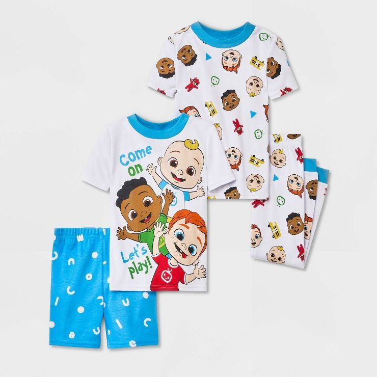 Toddler Boys' 4pc Cocomelon Come On Let's Play Pajama Set - Blue | Target