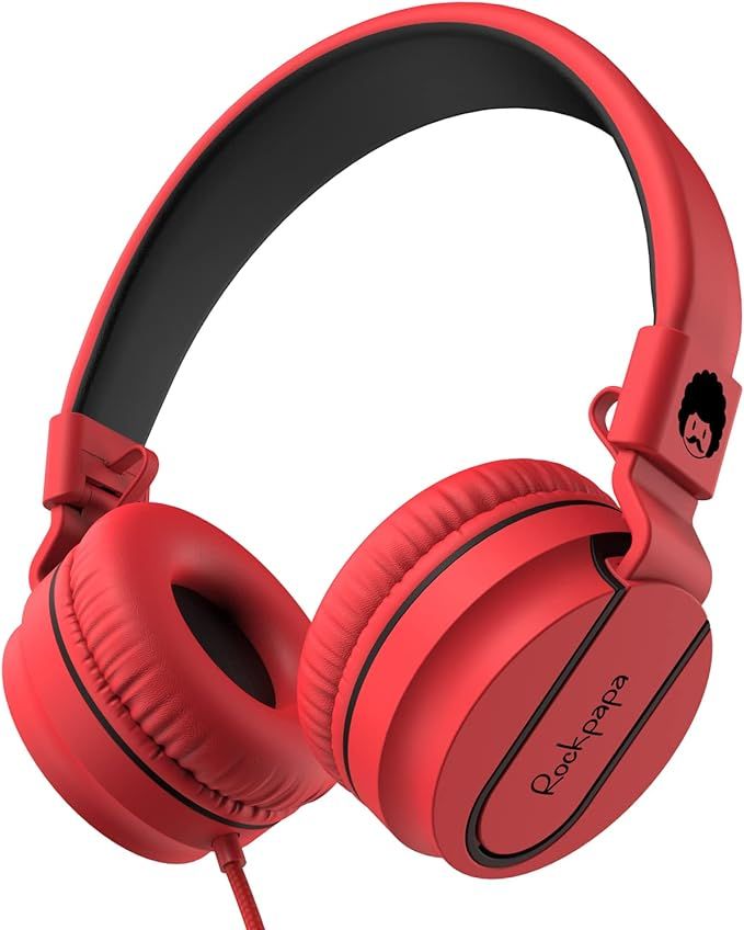 Rockpapa 950 Foldable Kids Headphones with Microphone, Lightweight Boys Girls On-Ear Headphones W... | Amazon (US)