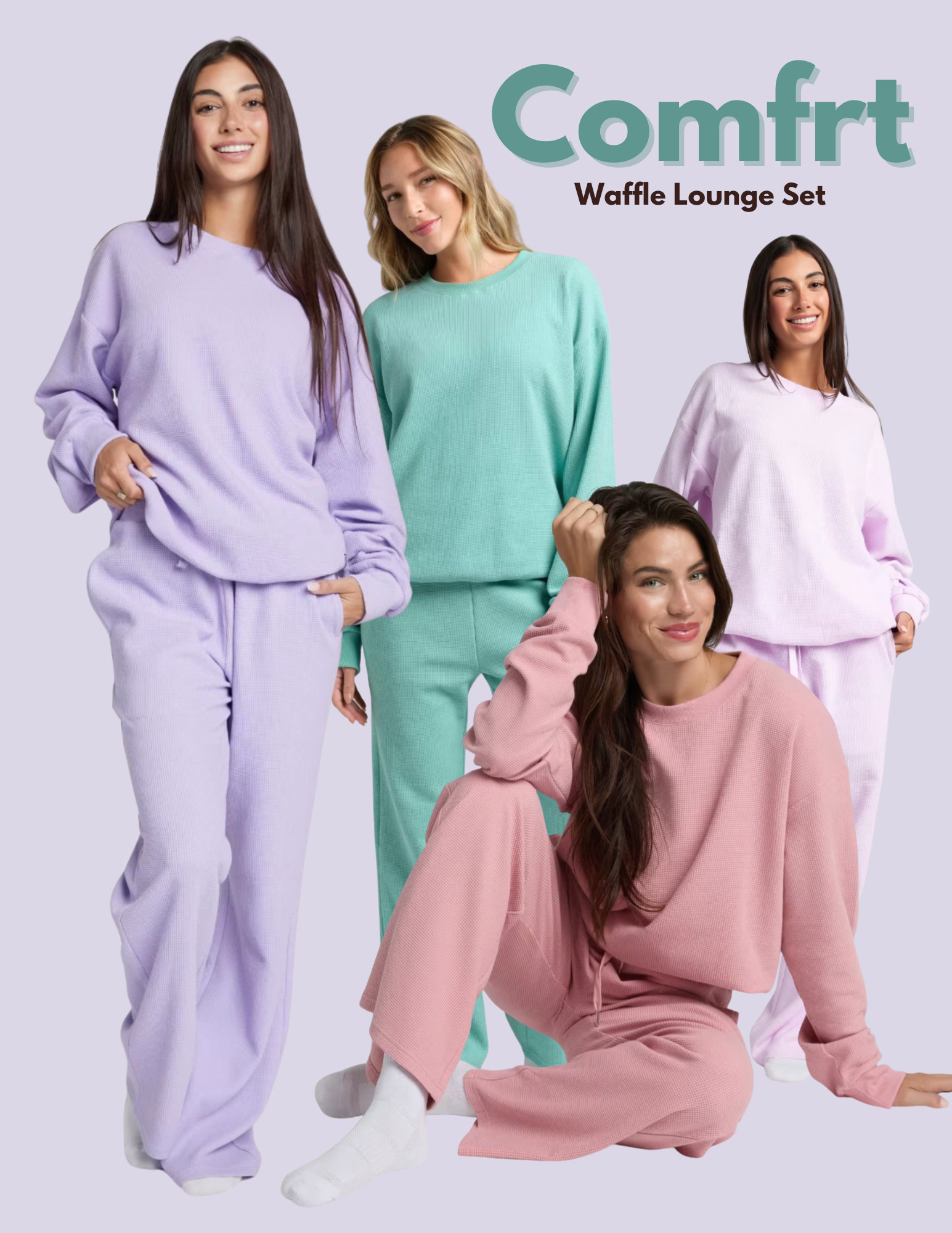 Spring has officially arrived in my closet 🌸✨ I’m living in these Comfrt Waffle Lounge sets—they’re soft, cozy, and the pastel spring colors are everything! Perfect for working from home, running errands, or just relaxing on a sunny morning. 😍💛

#Comfrt #WaffleLoungeSet #SpringVibes #ComfyChic #EverydayStyle #LTKHome #LTKStyle #SpringWardrobe #MomStyle 

 #LTKdayinmylife #LTKootd #LTKmomlife