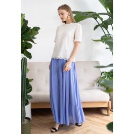 Timeless Favorite Chiffon Maxi Skirt in Light Blue | Chicwish
